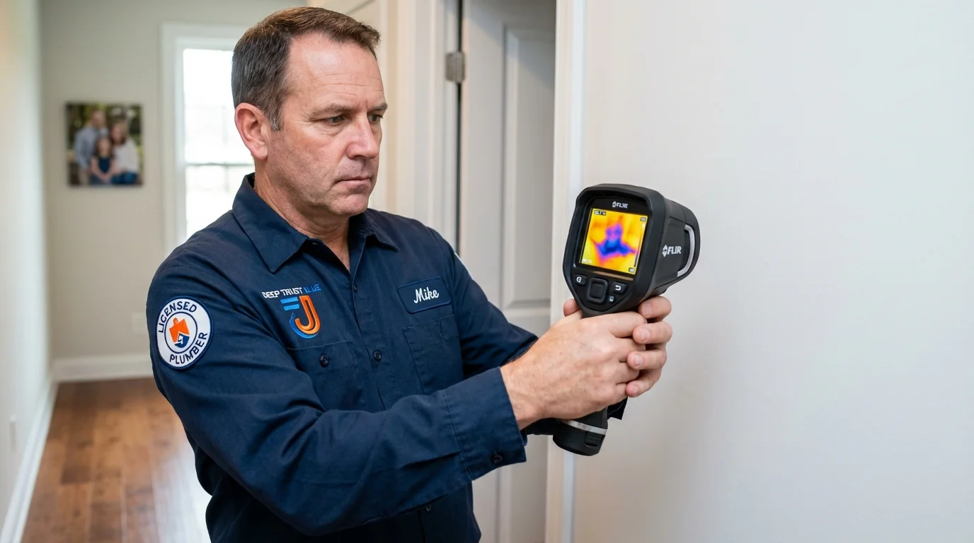 Thermal imaging leak detection by Johns Plumbing LLC in Keene
